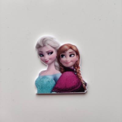 cabochon plat en résine  princesse reine des neige anna elsa  30*35mm