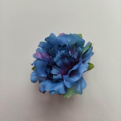 fleur artificielle en tissu de 45mm bleu foncé