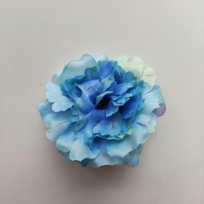fleur artificielle en tissu de 45mm bleu