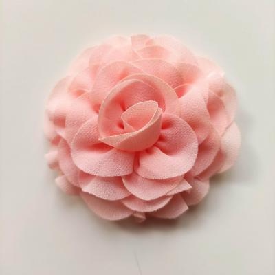 fleur en mousseline rose saumon   70mm
