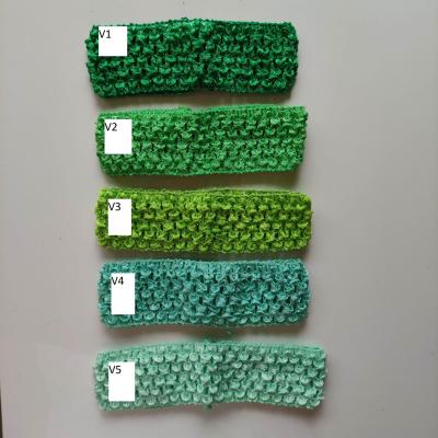 V2  Bandeau crochet extensible dans les tons vert