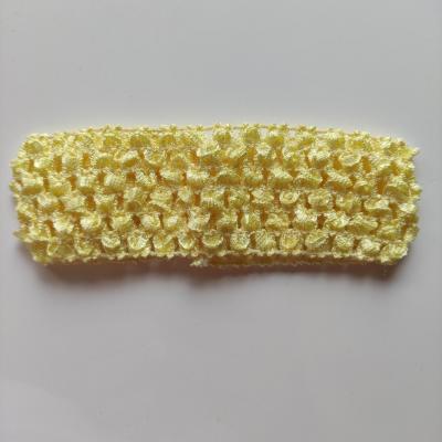 Bandeau crochet extensible jaune pale