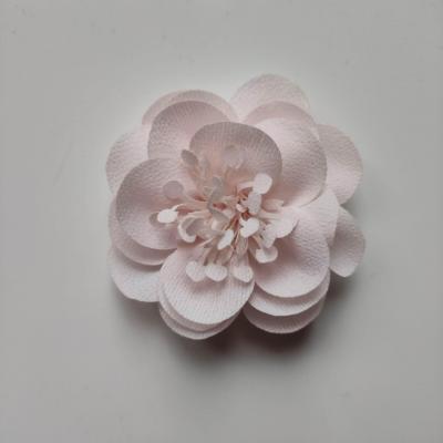 fleur mousseline avec pistils  60mm rose pale