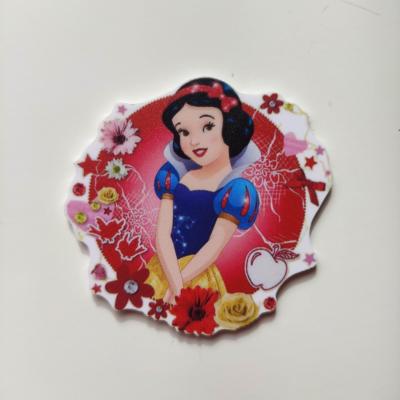 cabochon plat en résine  princesse blanche neige  45mm