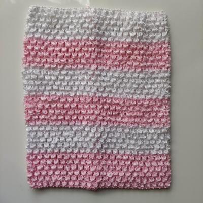 20 cm * 23 cm  bustier tube crochet rose et blanc