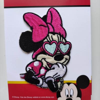 Ecusson , patch  à repasser  minnie lunette 5,5*9cm