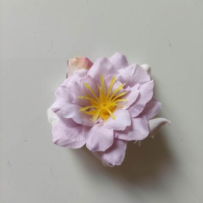 fleur  en tissu mauve   50mm (2)