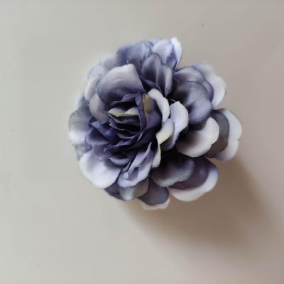 fleur artificielle en tissu bleu foncé 55mm
