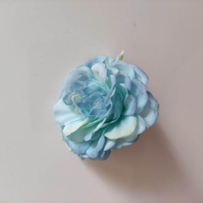 fleur artificielle en tissu bleu 55mm