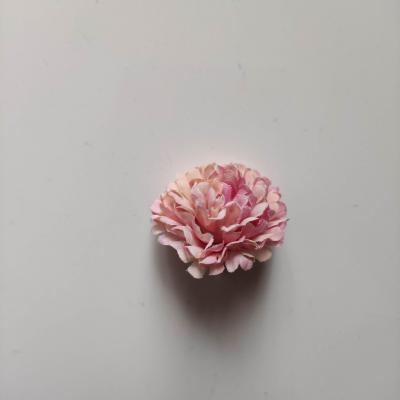 fleur en tissu mini oeillet de 30mm vieux rose et peche
