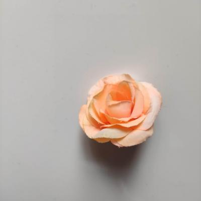 40mm fleur en tissu  peche