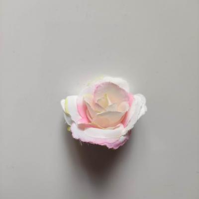 40mm fleur en tissu  40mm ivoire et rose bonbon
