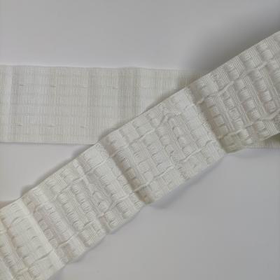 morceau de 1, 08 mètre ruflette galon fronceur pour rideaux de 7cm de large blanc