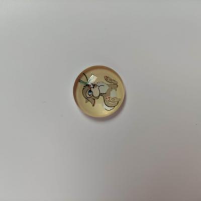 Cabochon en verre panpan le lapin  15mm