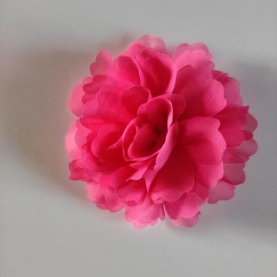 grosse fleur tissu mousseline 1O cm rose fuchsia