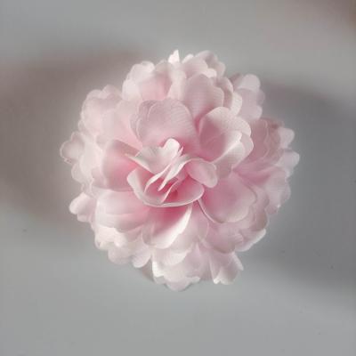 grosse fleur tissu mousseline 1O cm rose pale