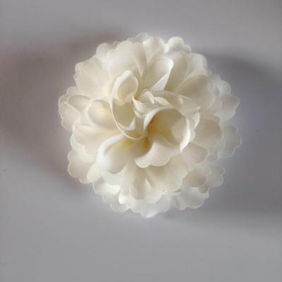 grosse fleur tissu mousseline 1O cm ivoire
