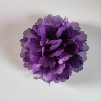 grosse fleur tissu mousseline 1O cm violet