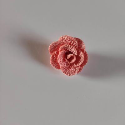 petite fleur en tissu 25mm vieux rose