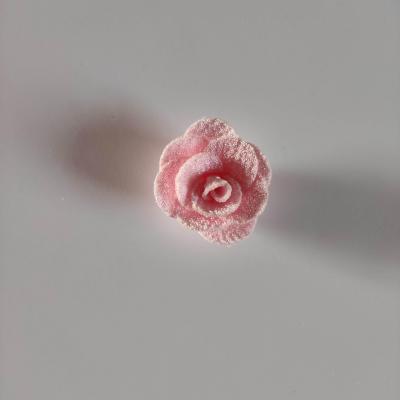 petite fleur en tissu 25mm rose