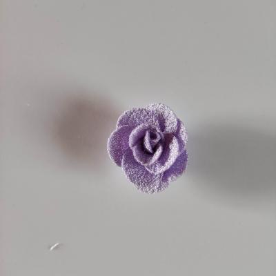 petite fleur en tissu 25mm mauve