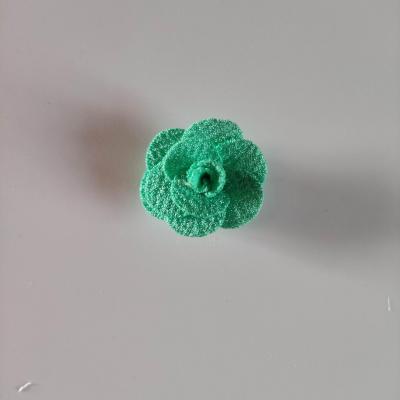 petite fleur en tissu 25mm verte