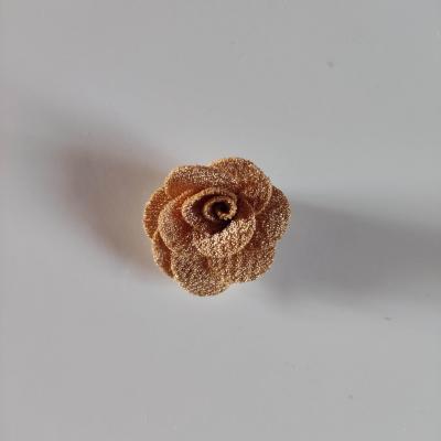 petite fleur en tissu 25mm beige