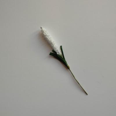 tige fleur en mousse blanc  70mm