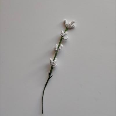 tige fleur en mousse blanc 90mm