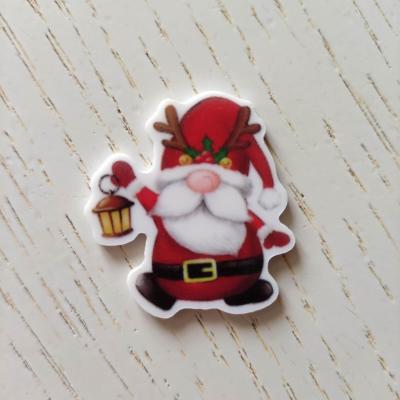 cabochon plat en résine  gnome pere noel  33*35mm