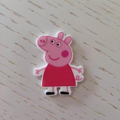 cabochon plat en résine  peppa cochon rose  26*35mm