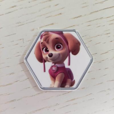 cabochon plat en résine  paw patrol skye chien 40*45mm (2)