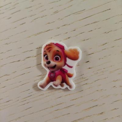 cabochon plat en résine  paw patrol skye chien 28*36mm