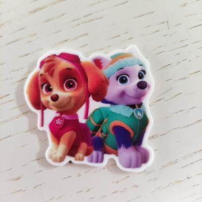 Cabochon plat en résine skye et everest  paw patrol 45*45mm