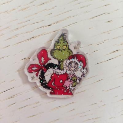 cabochon plat en résine grinch bébé noel 33*35mm