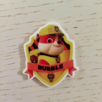 Cabochon plat en résine rubble paw patrol 38*45mm