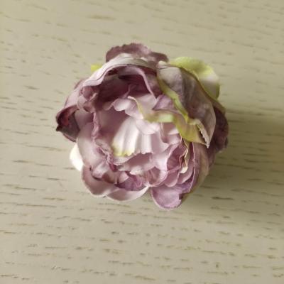 fleur tissu pivoine mauve 50mm