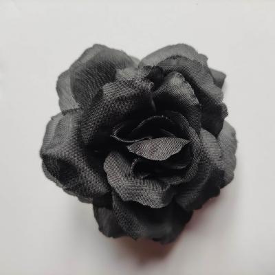 rose en tissu 70mm noir