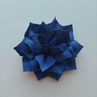 fleur en tissu bleu roi 70mm