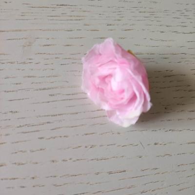 fleur tissu pivoine rose pale 40mm