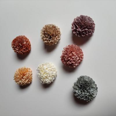 fleur en tissu  oeillet de 45mm diverses couleurs