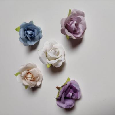 fleur  rose en tissu  de 40mm diverses couleurs
