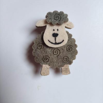 mouton en feutrine 4*5cm marron