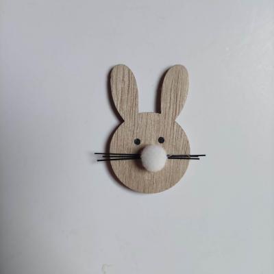 tete de lapin de paques en bois 3*4,5 cm