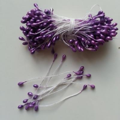 Lot de 10 pistils  tête de 3mm  Violet N02