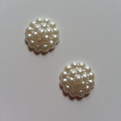 Lot de 2 embellissements fraise ivoire 20mm