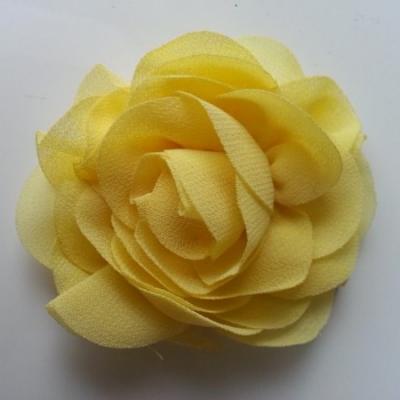 fleur en mousseline jaune 70mm