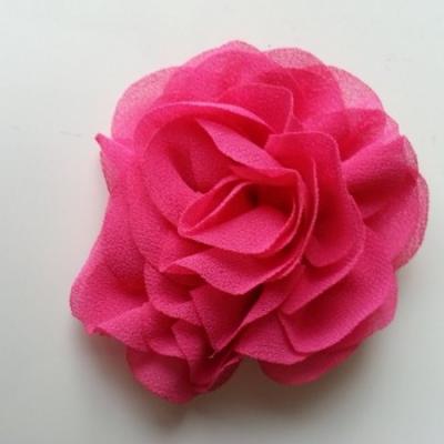 fleur en mousseline rose fuchsia  70mm