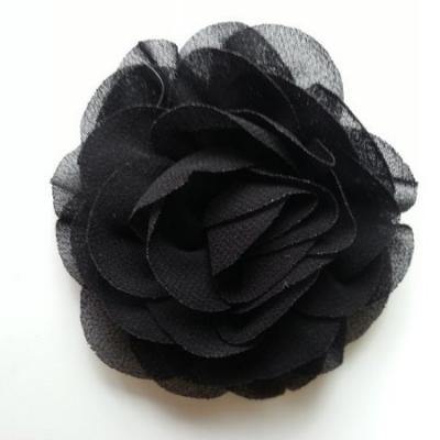 fleur en mousseline noir 70mm