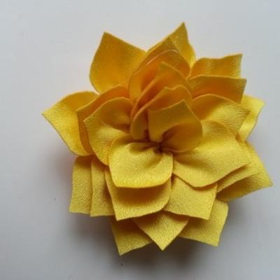 fleur en tissu jaune 70mm